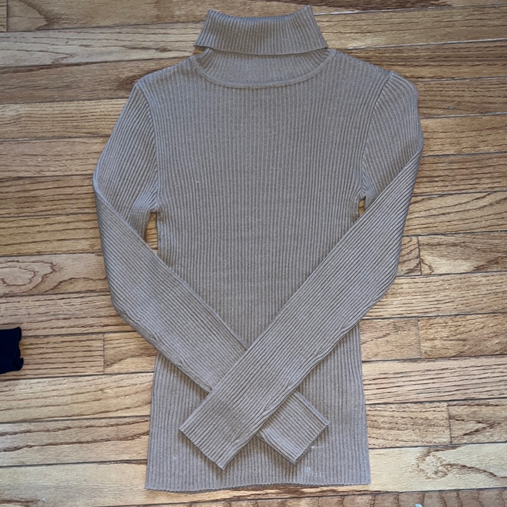 Tan turtle neck